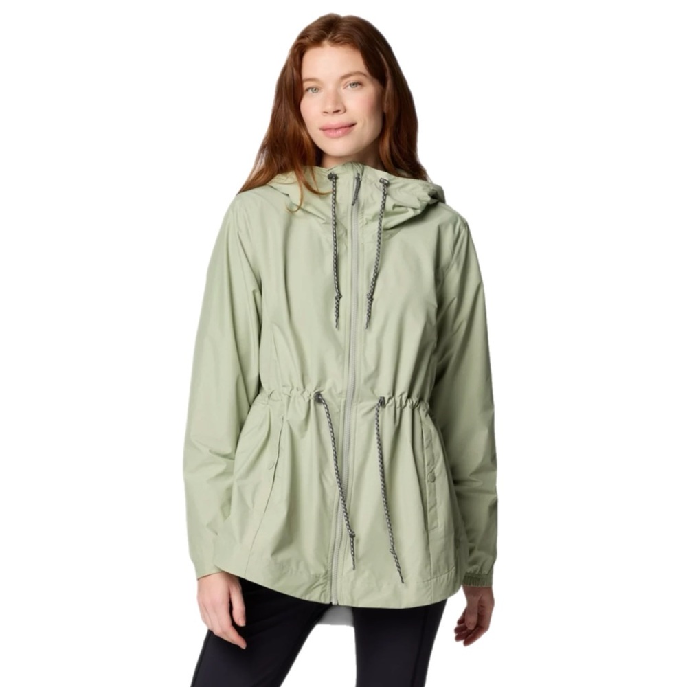 Columbia Lilian Ridge Shell Waterproof Rain Jacket Women’s Green M. Safari